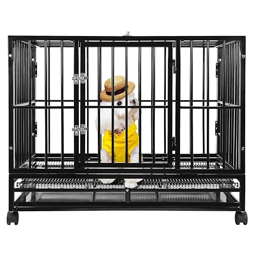 BestPet 48" Heavy Duty Dog Pet Cat Bird Crate Cage Kennel
