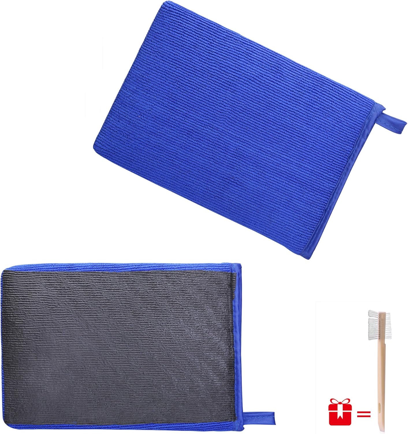 JIANFA Clay Bar Mitt, AutoScrub Fine Grade Wash Mitt Automotive Detailing Towel Wash Mitt Clay Bar Alternative, 1 Piece Blue: Automotive