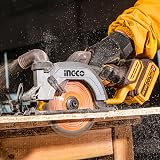 Ingco 20V 140mm Circular Saw Brushless 6300RPM 50mm Depth with Battery Charger view 2