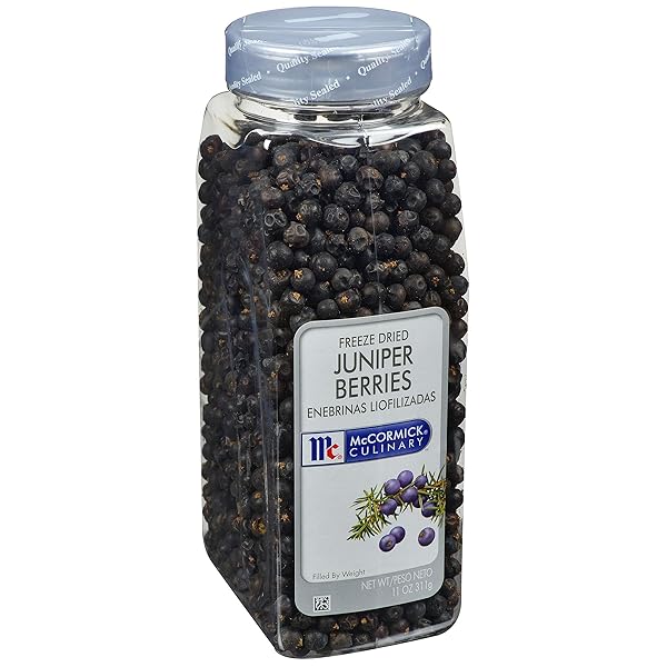 MCCORMICK CULINARY FREEZE DRIED JUNIPER BERRIES, 11 OZ – ONE 11 OUNCE CONTAINER OF DRIED JUNIPER BERRIES FOR COOKING AND BAKING, PERFECT IN SOUPS, COCKTAILS, CAKES, TEAS AND MORE