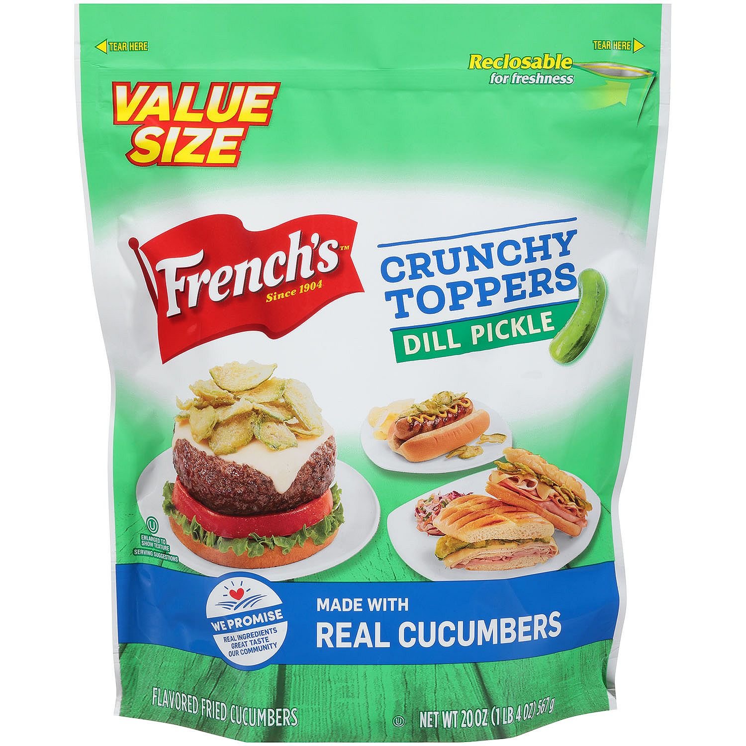 French’s Crunchy Toppers Dill Pickle 20 oz. Sleek Markets