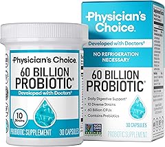 Physician's Choice Probiotics 60 Billion CFU - 10 Strains + Organic Prebiotics - Immune, Digestive & Gut Health - Supports Oc