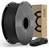 Inslogic Matte PLA Filament 1.75mm 3D Printer Filament, Fine Matte Texture & High Precision, Dimensional Accuracy +/- 0.02mm, 1kg Spool (2.2lbs) Fit Most FDM 3D Printers, Black