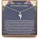 OFGOT7 Gift to My Boyfriend's mom Necklace, Sterling Silver CZ Necklace, Gift for Boyfriends Mom, Mothers Day Jewelry Christmas Gift