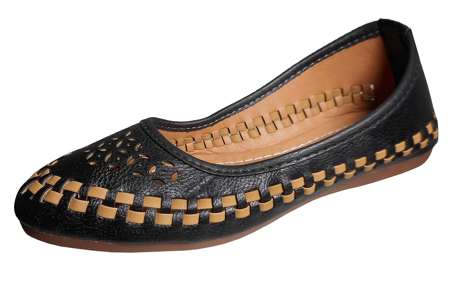 thari choice faux fur women's flat punching belly,(faux fur, pink)