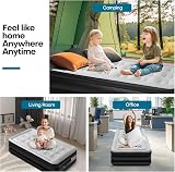 Panana Single Air Bed with Built-in Pump 196x97x47cm Flocked Top view 7