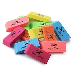 Mr. Pen- Erasers, Pencil Eraser, 12 Pack, Neon