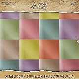 Tim Holtz, Advantus Kraft-Stock Mtllic Confections Printed Paper, metallic
