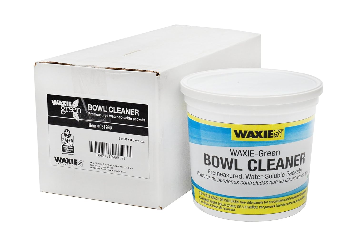 WAXIEGreen Toilet Bowl Cleaner, 0.5 oz WaterSoluble Packet (Case of