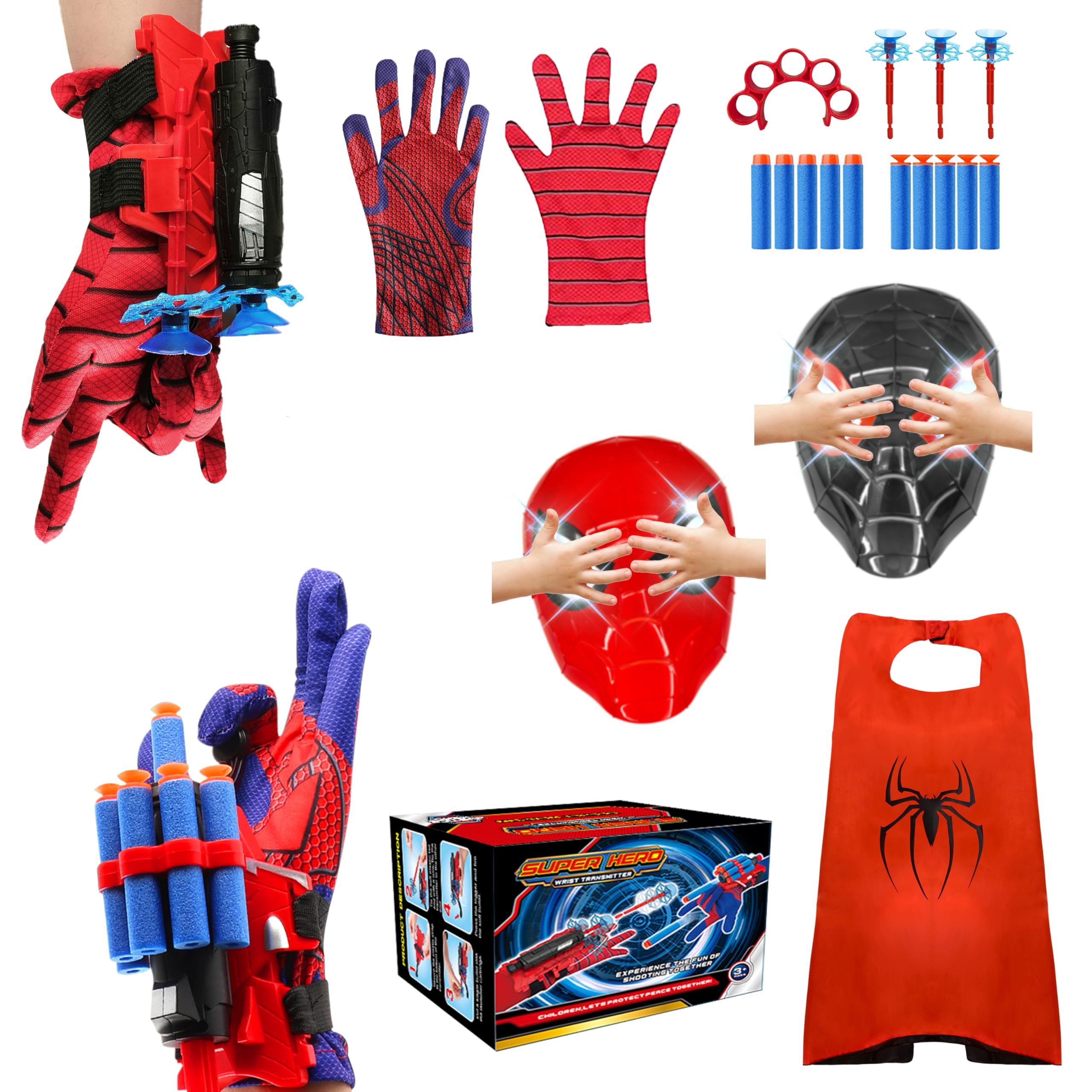 Photo 1 of DRAVF Spider Web Shooter Toy for Men and Kids, Super Spider Webs Shooters Hero with Wrist Toys Set Cool Stuff Funny for Christmas Halloween Birthday Gifts (Blue)