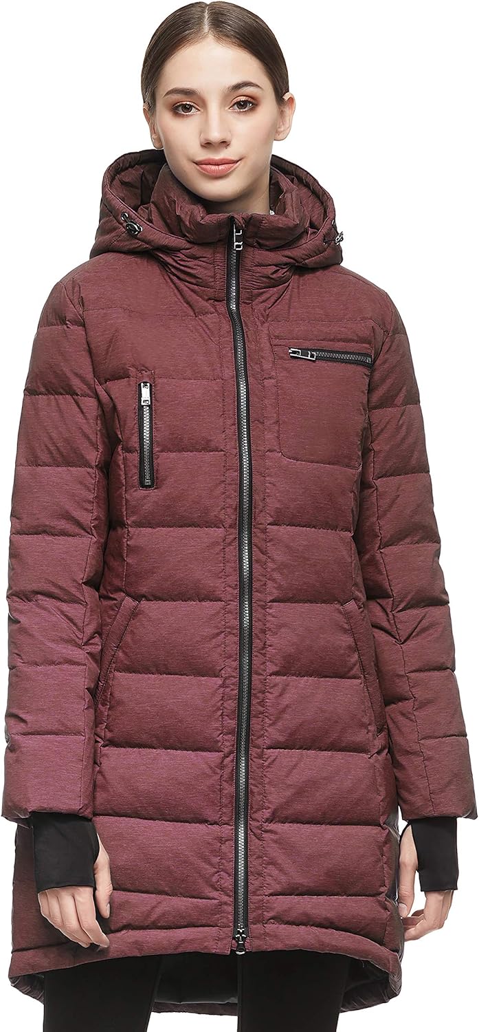Orolay Women's Down Jacket Coat Mid-Length: Clothing
