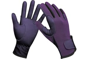 ChinFun Kids Leather Insulated Horse Riding Gloves Breathable Children Equestrian Gloves Anti-Slipping Horseback Mitts