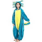 Magicmode Animal Onesie Pajamas for Kids, Soft Flannel Halloween Cosplay Costume for Boys Girls