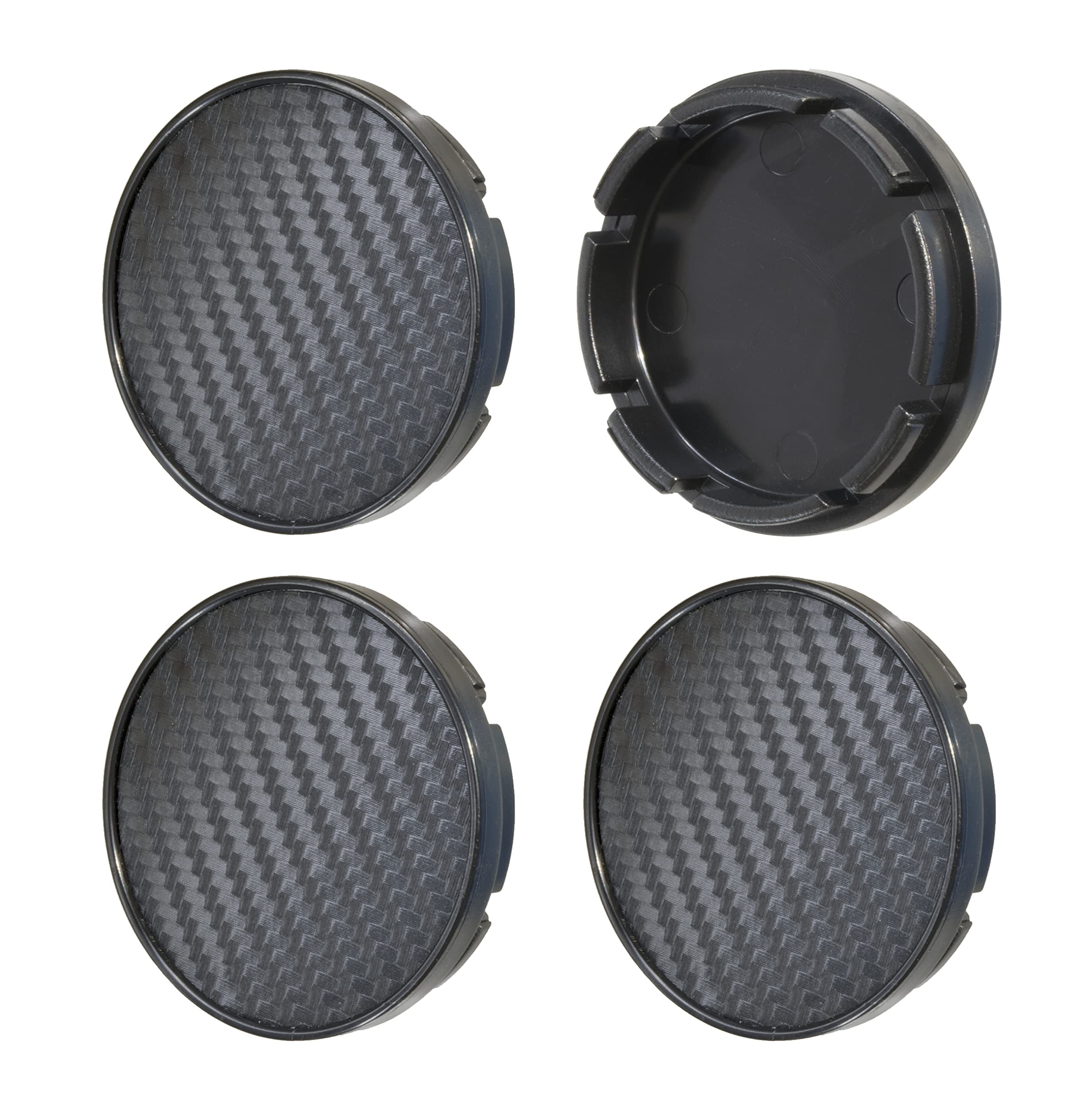 Set of 4 Carbon Hub Caps Rim Caps 55 mm