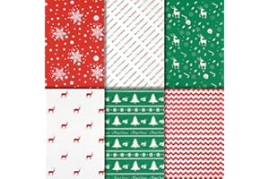 Naler Christmas Wrapping Paper 60 Sheets, 19.6" x 19.6" Art Tissue Paper Gift Wrap Accessory, DIY Crafts Party Christmas Deco