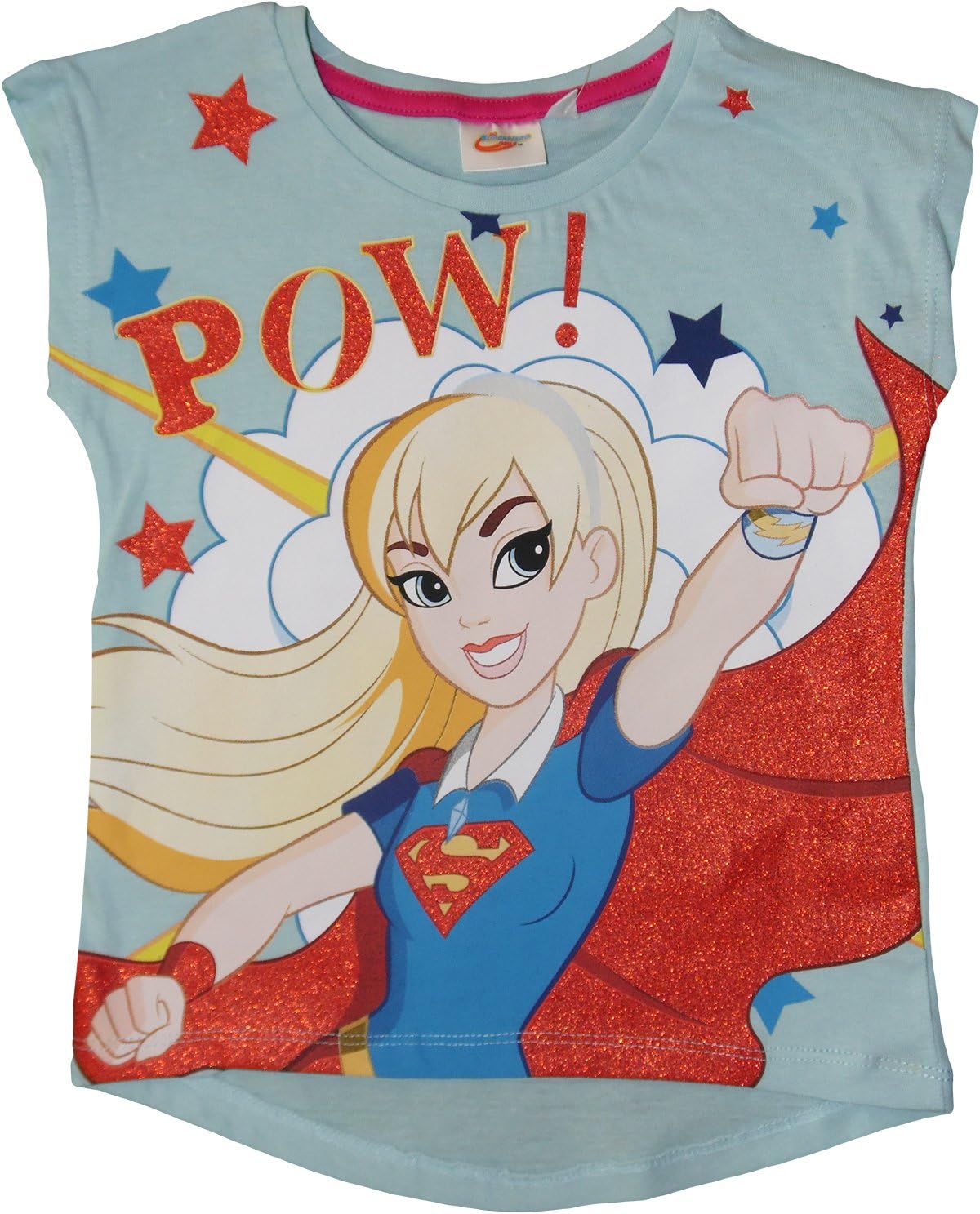 DC Superhero Girls Official Licensed T Shirt 4 to 10 Years ER1477 (10 Years, L Blue)