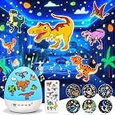 Dinosaur Toys for Kids 3-5 Egg Light| 15 Sleeping Sounds+12HD Films+7 Colors+360°Rotating | Easter Dinosaur Dinosaurs Primal Hatch Boy Toys for Boys Star Projector Sound Machine Egg Light for Nursery