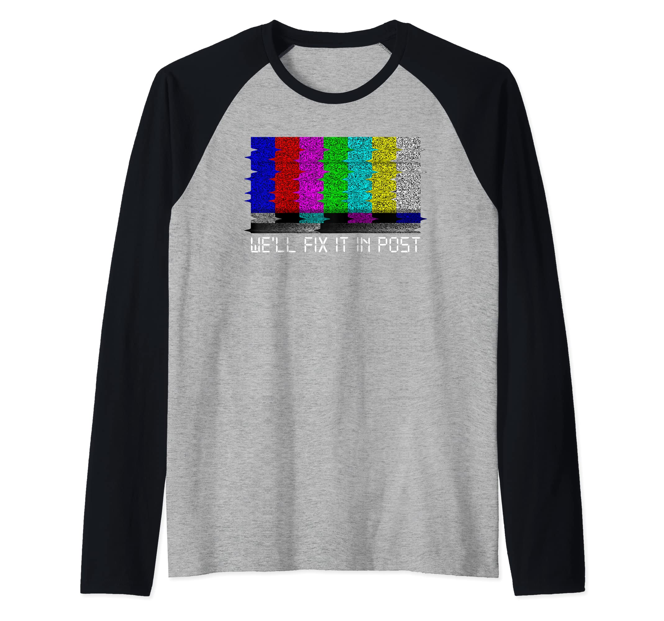 Filmmaker Fix it in Post Cinematographer Raglan Baseball Tee