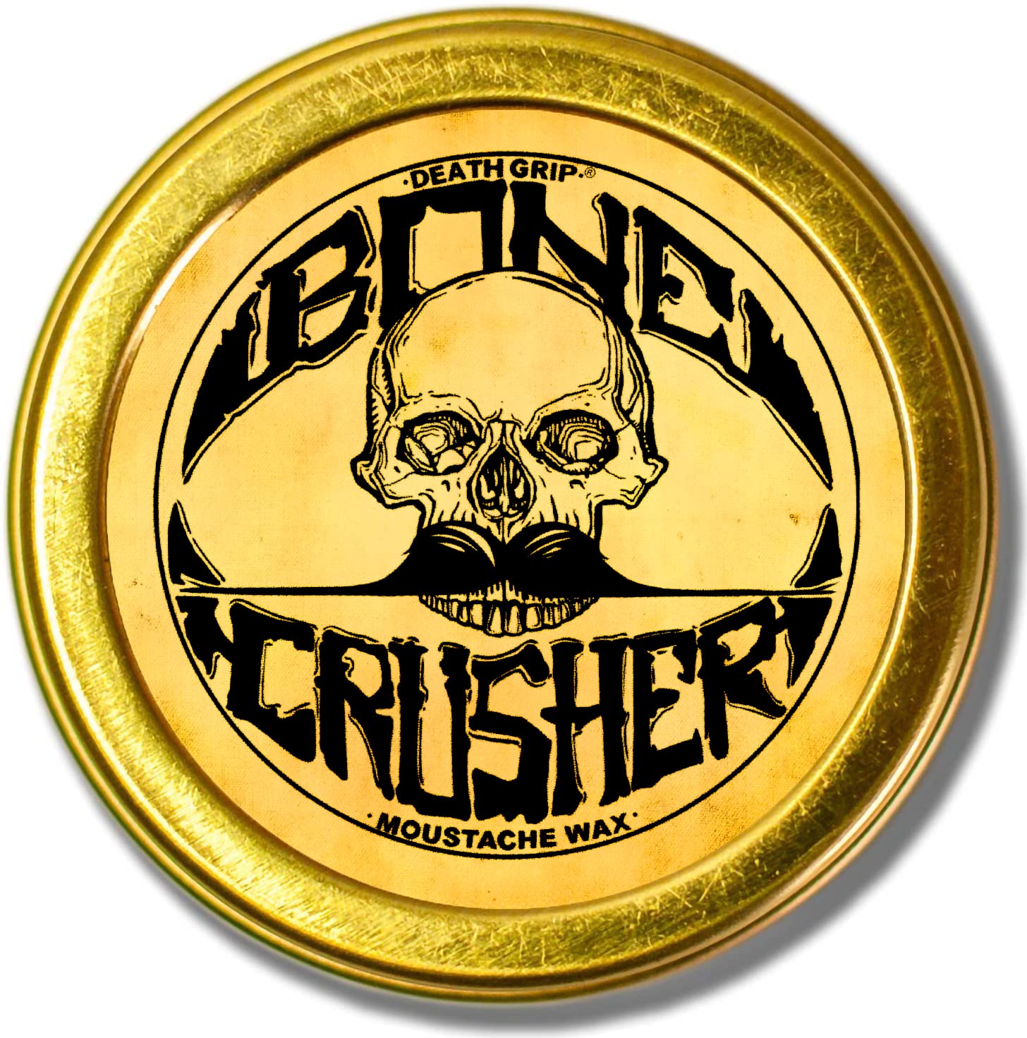 Moustache Wax Extra Strong Hold Grooming For Men 30ml - 1oz Bone Crusher Mustache & Beard Wax Tin - Perfect For Handlebar Dali English Curly Moustaches By Death Grip