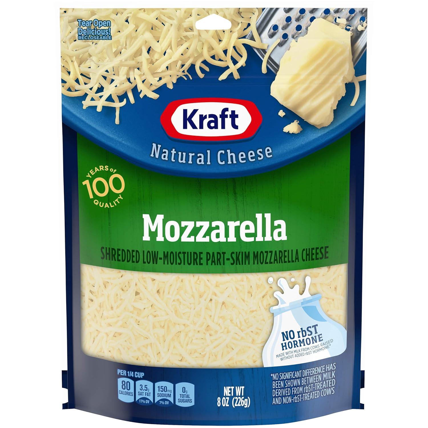 Kraft shredded low-moisture part-skim mozzarella Cheese (021000633821)