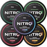Nitro Nootropic Pouches - Energy + Focus - 100mg Caffeine, Alpha GPC, Cognizin&reg; Citicoline, L-Theanine, Vitamin B12 - No Sugar, Nicotine-Free - 20 Pouches Per Can - 5 Pack - Assorted
