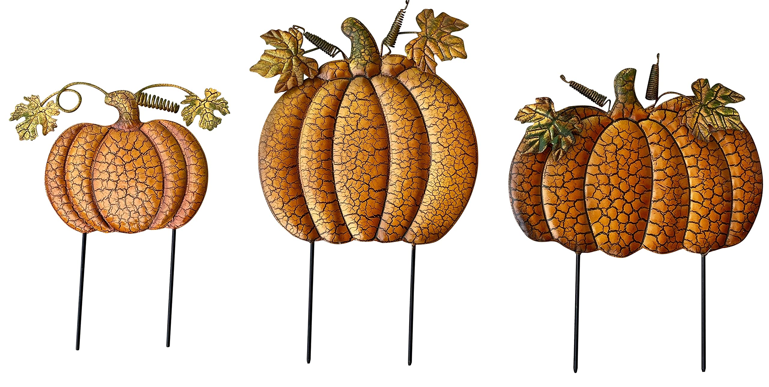Clovers Garden Halloween Fall Outdoor Yard Decorations Pumpkin Metal ...