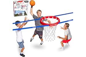 GoSports Slack Hoop Portable Basketball Game for Kids & Teens - Adjustable Height Outdoor Lawn, Beach, & Yard Game - Basketball Without a Court