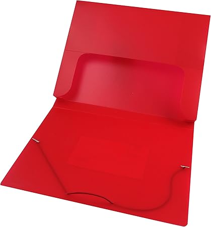 Q-Connect - Carpeta tipo caja con gomas, color rojo: Amazon.es: Oficina y papelería