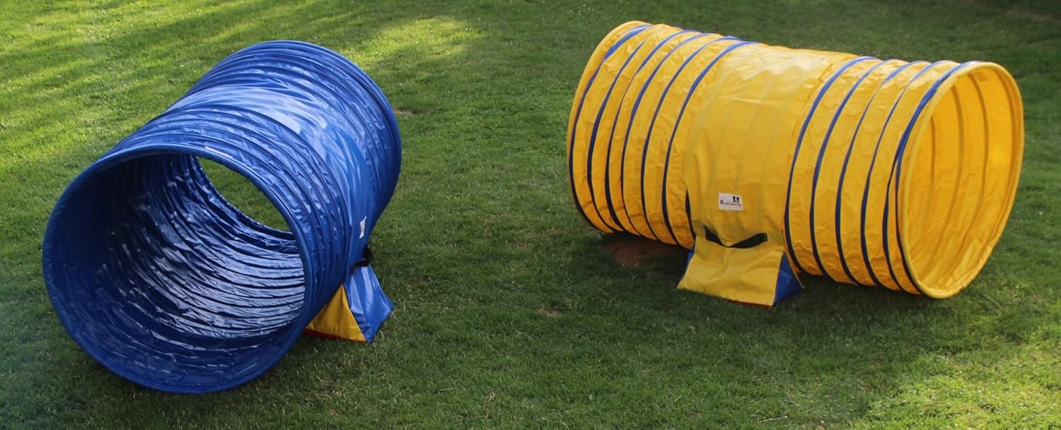 Tunnel Per Agility Dog Callieway - 3 M, Giallo, Ø 60 Cm, FullGrip 360° - Foto 9