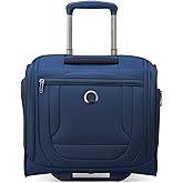 DELSEY PARIS Helium DLX Softside Luggage Under-Seater with 2 Wheels, Navy Blue, Carry on 16 Inch