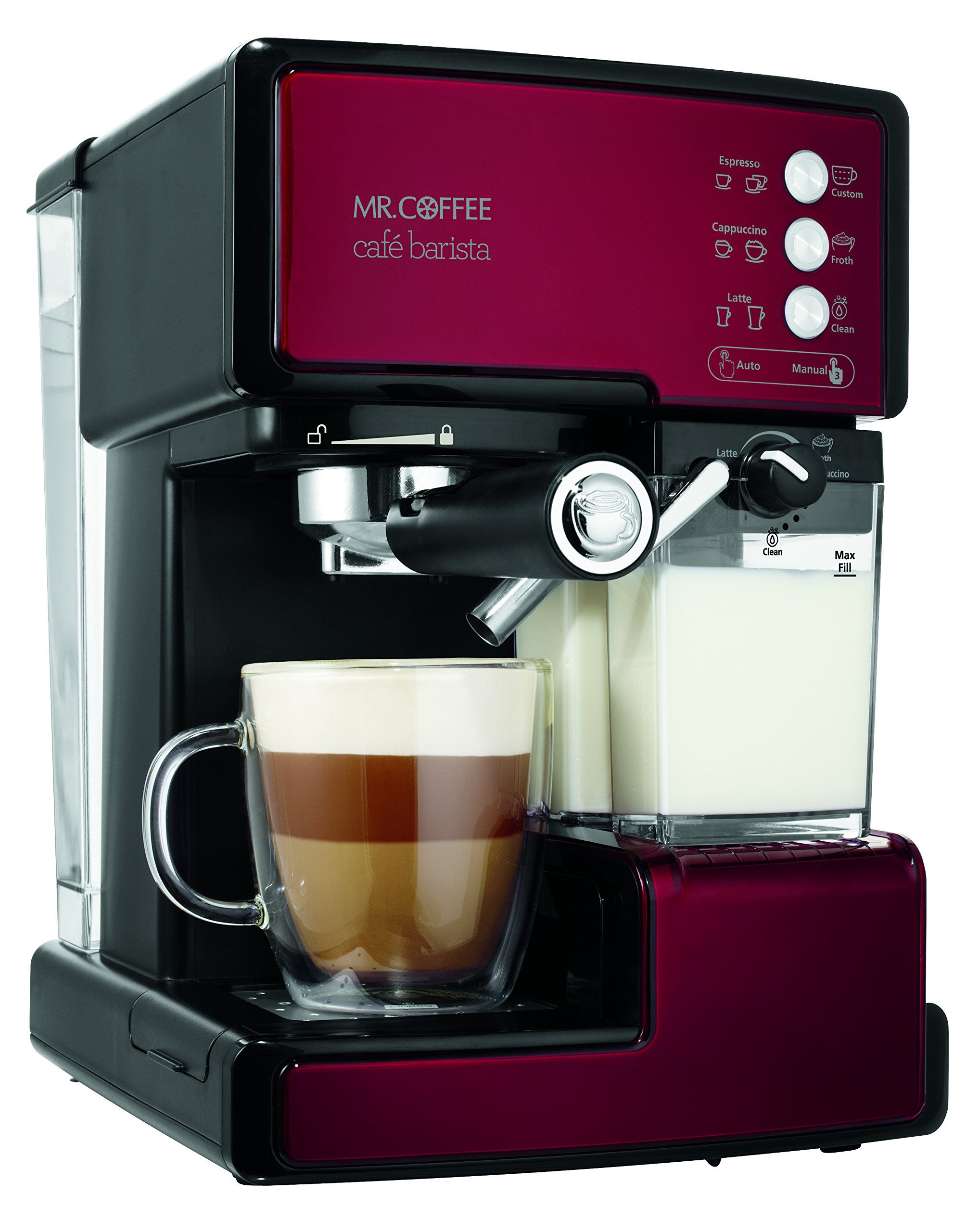 Premium Coffee BVMCECMP1106 MR Cafe Barista Espresso Maker Machine Red