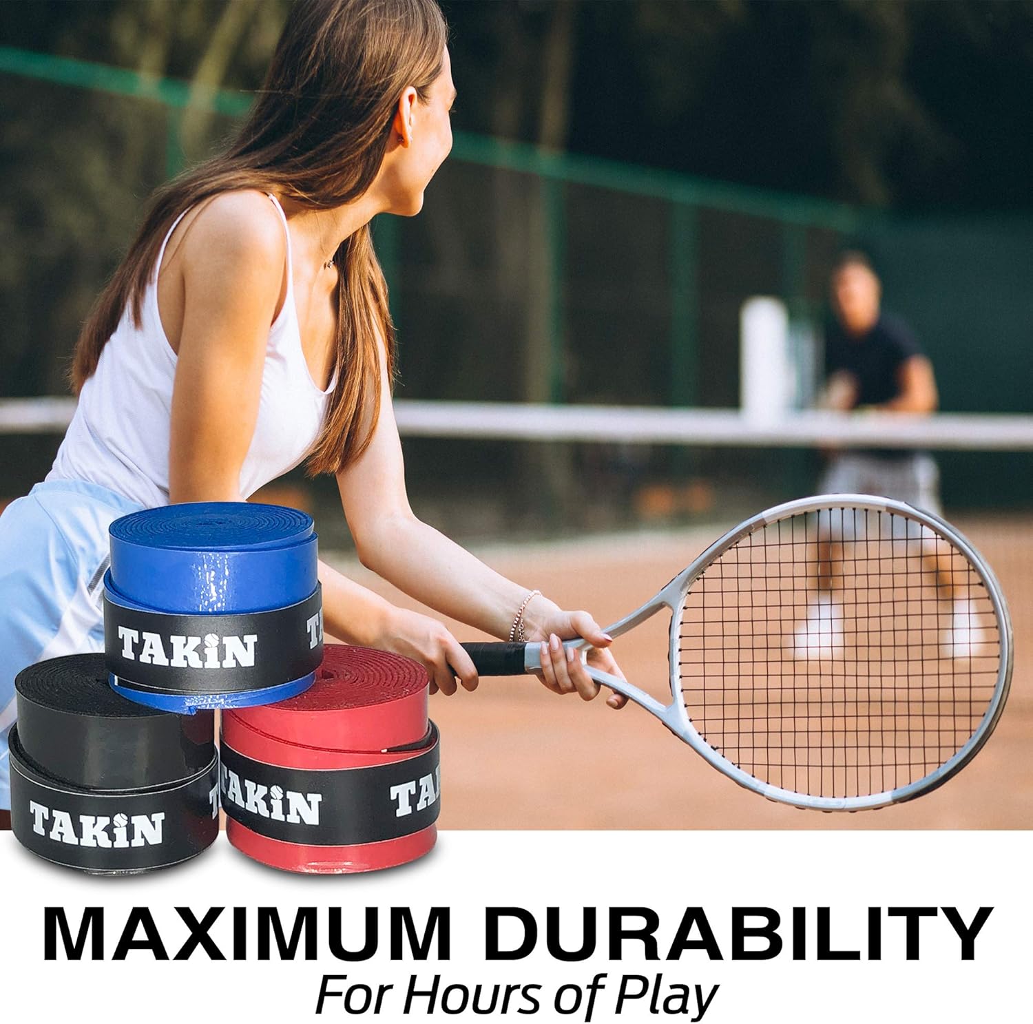 Takin Best Tacky Tennis Grips - Absorbent Over Grip for Tennis Racquet Handle - Black Tennis Racket Grip Tape Replacement for Rackets - 3 Pack Overgrips/Overwrap : Sports & Outdoors