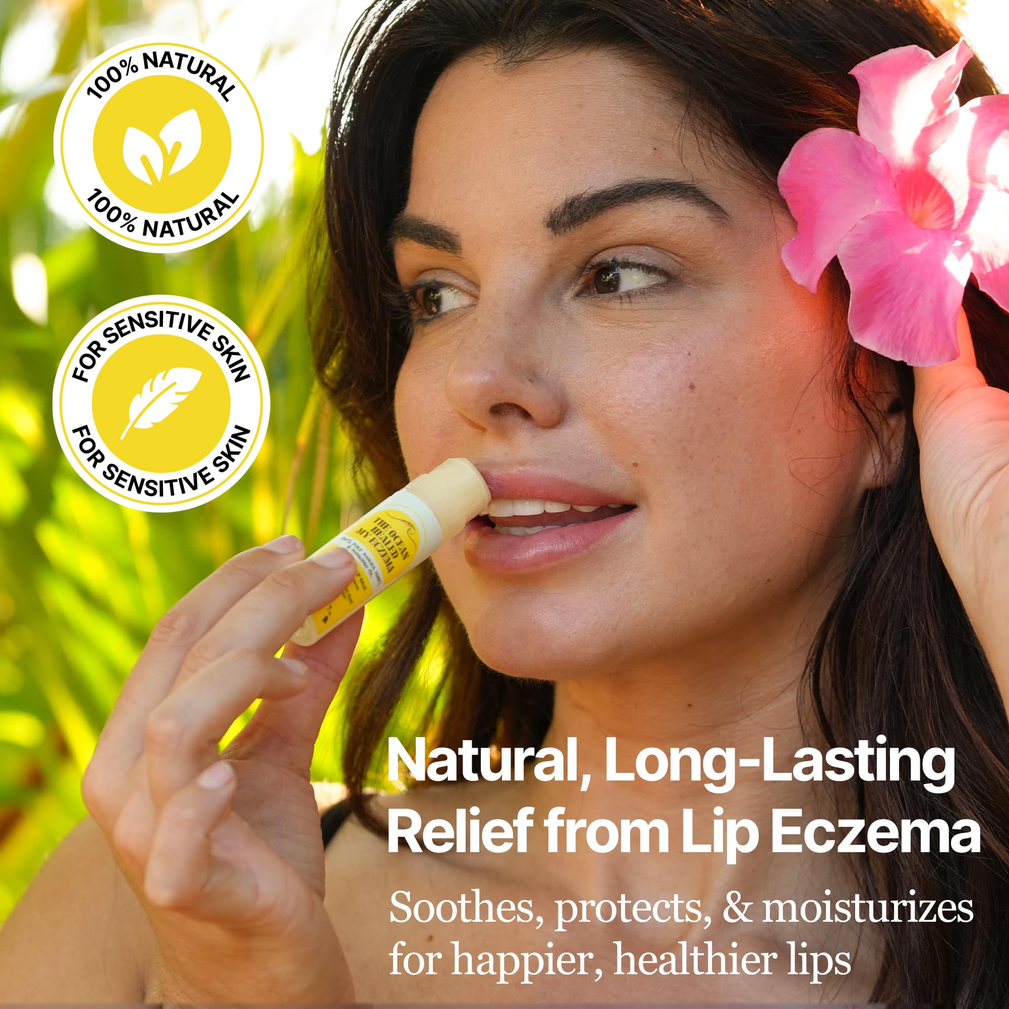 Nourishing & Hydrating Lip Balm - Naturally Soothing Lip Moisturizer for Eczema & Dry Cracked Lips - Moisturizing Lip Care with Mongongo Oil & Manuka Honey (.25 oz)