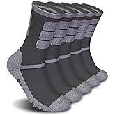 DEARMY Athletic Hiking Socks for Women/Men Best Gifts/Cushioned Moisture Wicking Sports Socks(5Pairs)
