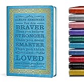 JOHSBYD Light Blue A5 Lined Leather Journal Notebook,Inspirational Leather Journal Notebook for Men Women,200 Pages 100 Gsm Thick Ruled Paper Daily Diary for School,Travel,Business,Work (Light Blue)