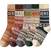 Daphene Women's Ethnic Vintage Socks | Premium Combed Cotton Warm | Retro Patterns Breathable Stretch Design | Holiday Gifts