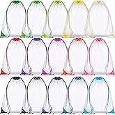 15 Pcs Clear Drawstring Bags Stadium Approved Backpack 17 x 13 Inch PVC Bags for Women Men Travel Concert Sport Event Security