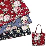 3 Pcs 40 x 63 Inch 3 Yards Wide Floral Cotton