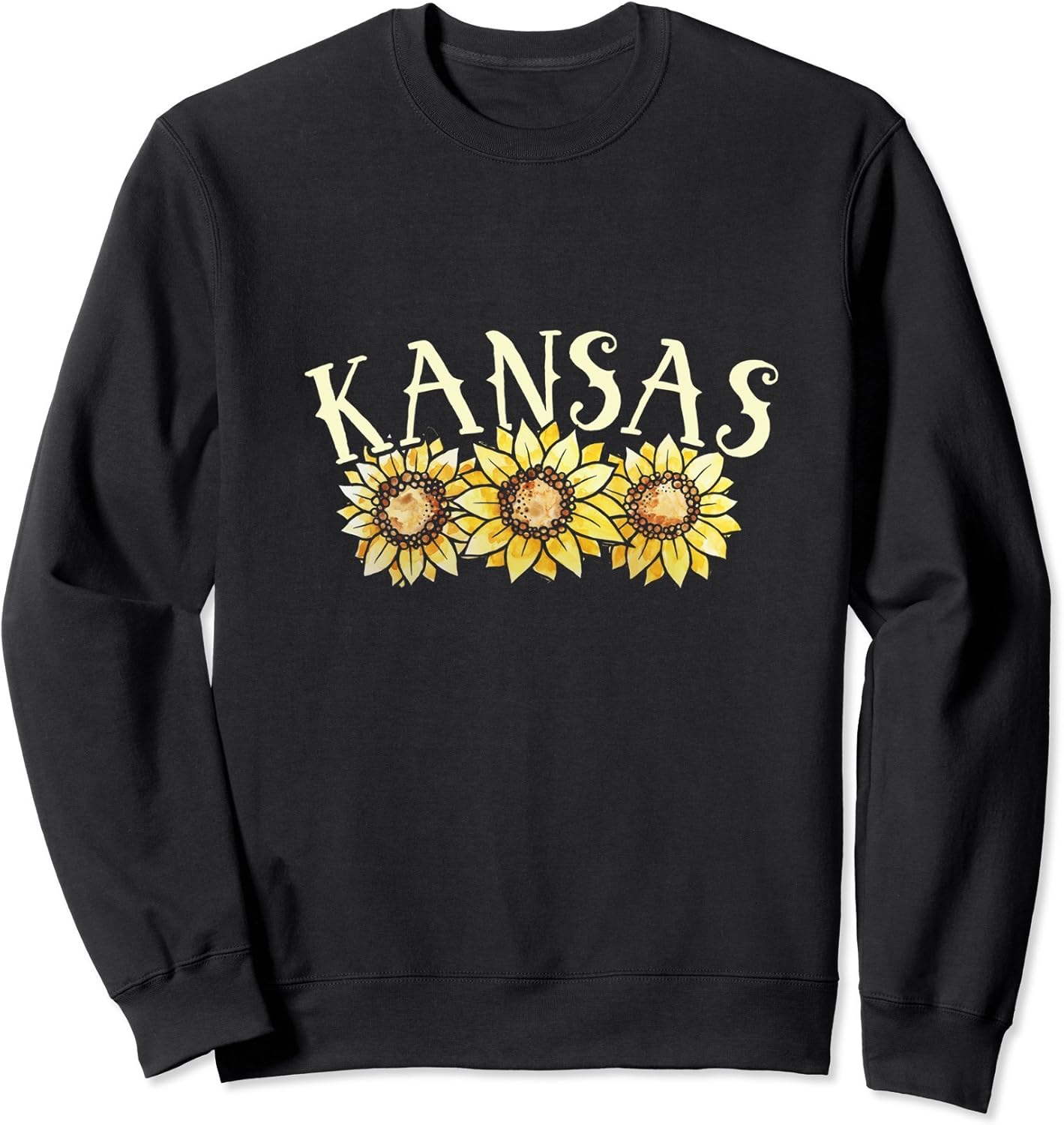 Kansas Sweatshirt sunflower state of Kansas sweatshirts art