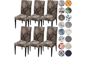HZDHCLH Chair Covers for Dining Room 6 Pack,Stretch Spandex Parsons Chair Slipcover Set of 6,Washable Anti-dust Chair Seat Cover for Kitchen,Wedding,Party
