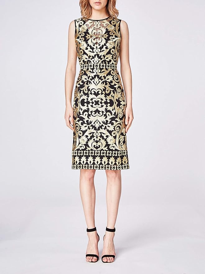 nicole miller black illusion gown