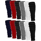 Foaincore 12 Pairs Leg Warmers for Women Winter 80's Knit Ankle Warmers Ribbed Long Boot Socks for Dance Party