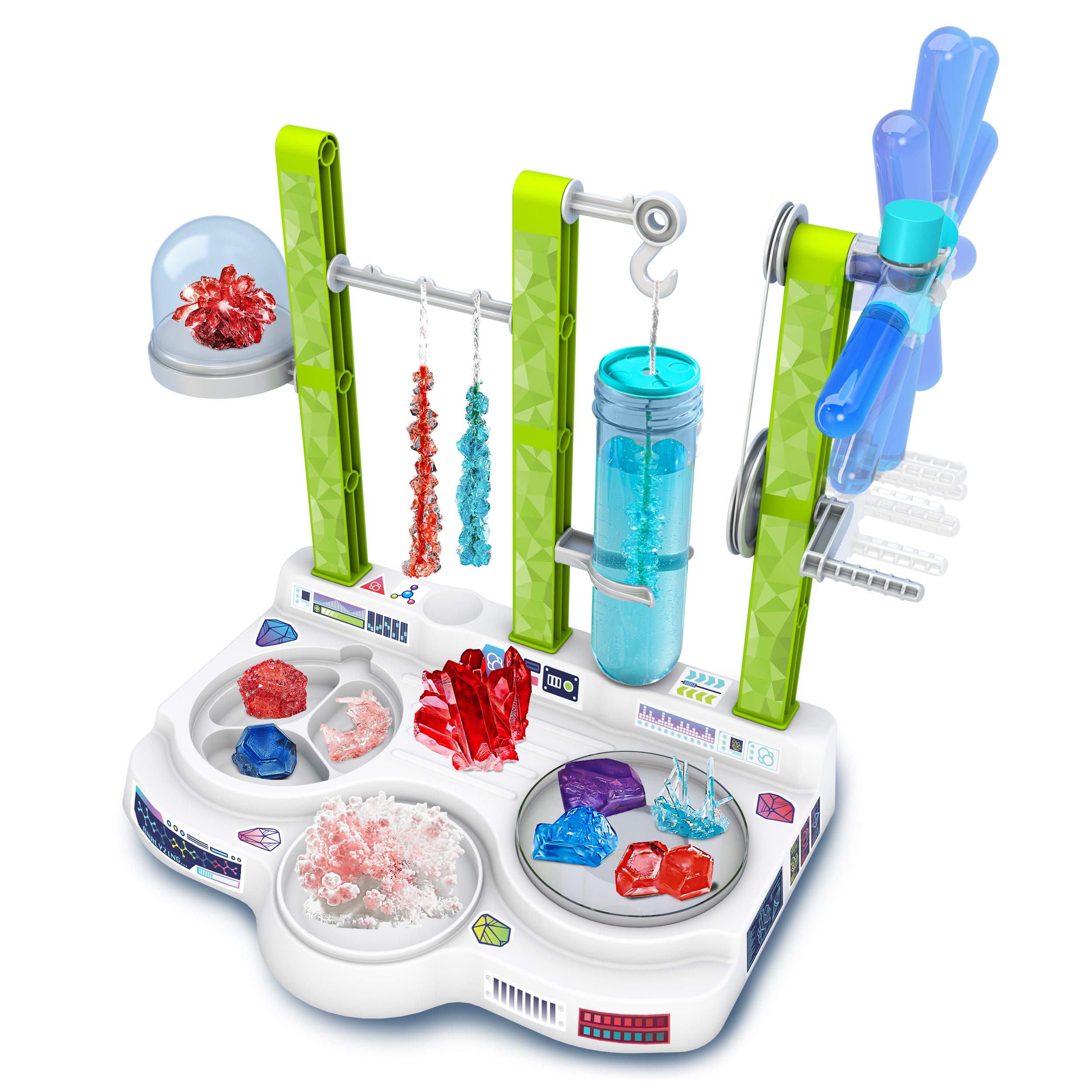 Thames & Kosmos Ooze Labs Colorful Crystal Lab STEM Experiment Kit & Lab Setup | Awesome Geometric Crystals, Dazzling Displays, with 11 Shiny, Sparkly, Safe Experiments | Stickers to Decorate Your Lab