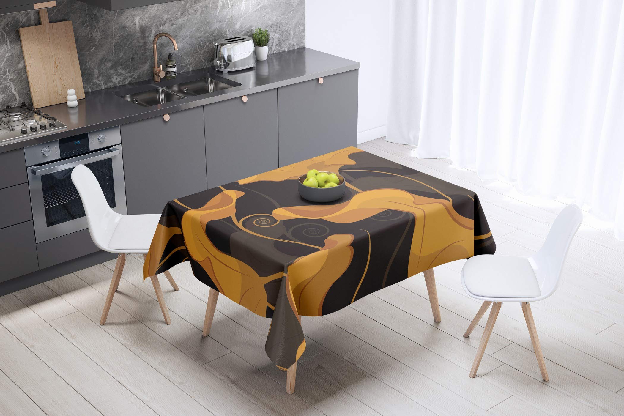 Bonamaison Kitchen Decoration, Tablecloth, 140cm x 140cm - Designed and Manufactured in Turkey
