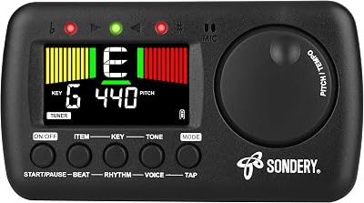 Sondery Digital Metronome Tuner 3 in 1 English Vocal Tap Tempo Chromatic