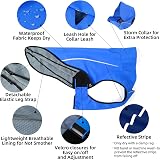Mile High Life Dog Raincoat Adjustable Waterproof Reflective XXS Blue view 5