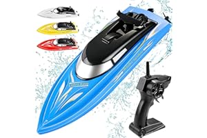 RC Boat Remote Control Boats for Pools and Lakes, Wemfg RH701 15km/h High Speed Mini Boat Toys for Kids Adults Boys Girls Blue