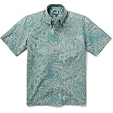 Reyn Spooner Men’s Tropical Leaves Hawaiian Aloha Shirt - Button Front