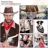 Vinuwu 12 Pack Bandana 22x22 Inch Vintage Paisley Head Scarf Nylon view 6