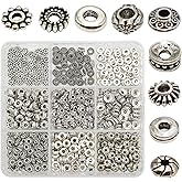 INSPIRELLE 450 Pieces Antique Silver Spacer Beads 6mm Metal Alloy Heishi Flat Rondelle Loose Beads for Bracelet Necklace Earring Jewelry Making
